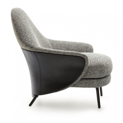Leather “Wing” Structure Armchair Angie MINOTTI