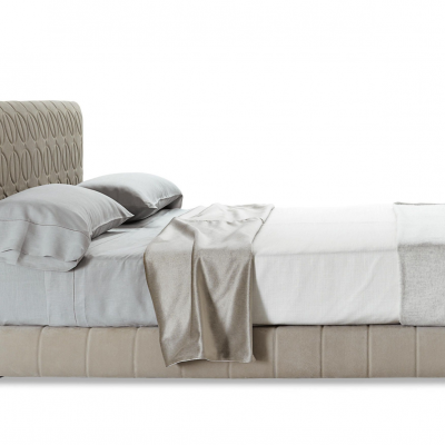Modern Minimalist Leather Bed Curtis Simple Style Bed