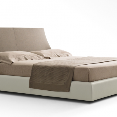Modern Minimalist Style Bed Altea Leather-covered Exterior Bed