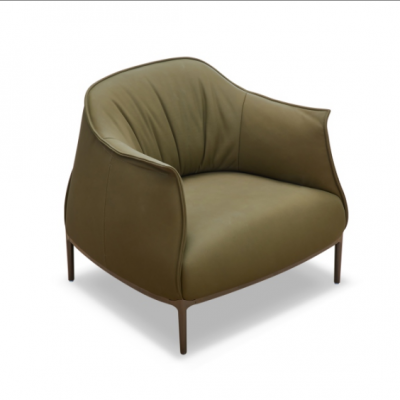 Modern Style Soft Leather Loose Edges Armchair Archibald POLTRONA