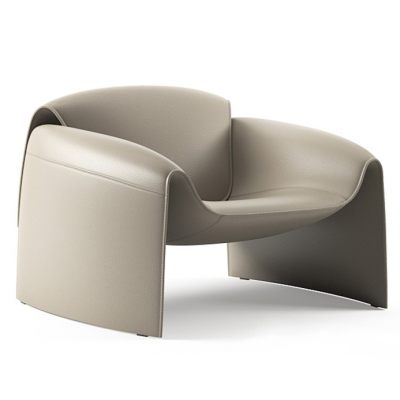 Seamless Molded Streamlined Curvature Design Armchair Le Club POLIFORM